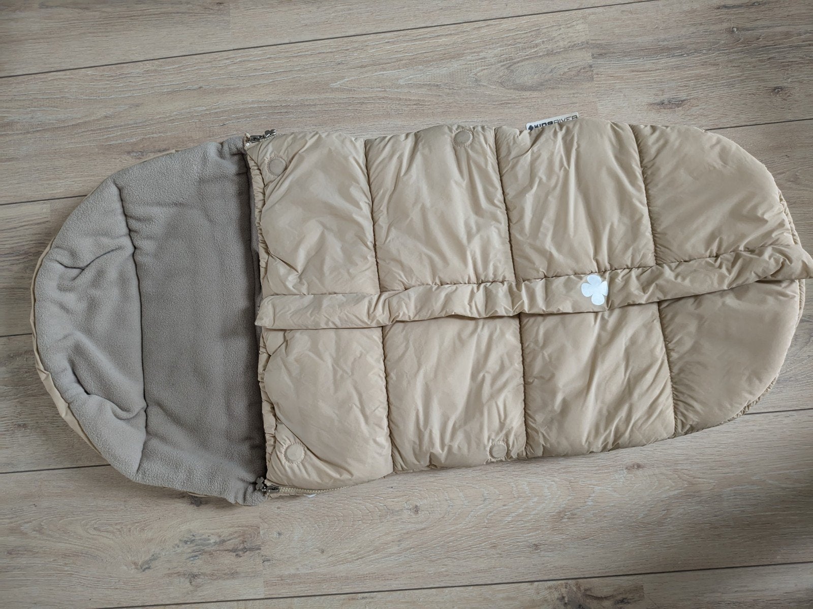 Kidsriver voetenzak beige - zo goed als nieuw, Gevoerd, Voetenzak, Beige, Overige merken