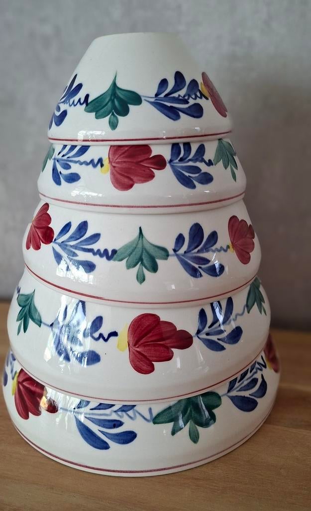 Boerenbont Compleet set Nestschalen, Type V , Uit 1962, Huis en Inrichting, Keuken | Servies, Ophalen of Verzenden, Aardewerk