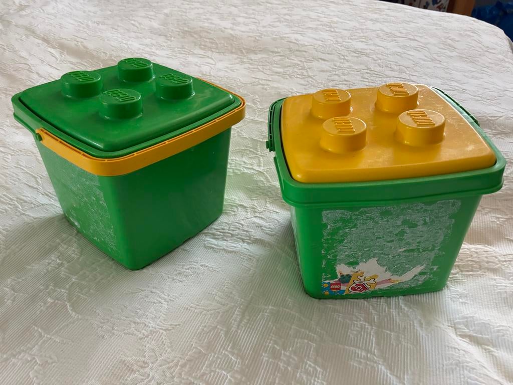 2 emmers van merk Lego vol met Duplo., Kinderen en Baby's, Speelgoed | Duplo en Lego, Ophalen, Gebruikt, Duplo, Inclusief accessoires