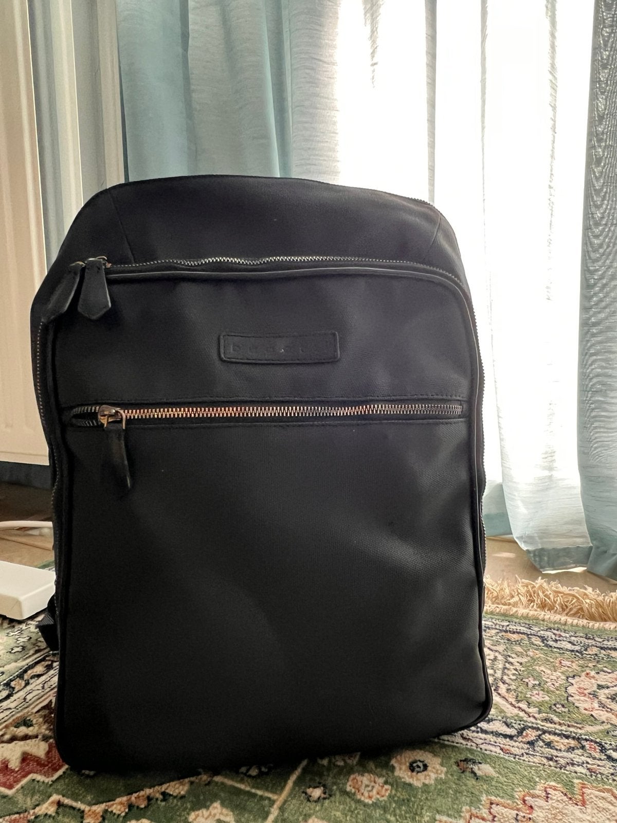 Bugatti Leren Laptop Rugzak / Business Backpack Zwart (ZGAN), 15 inch, Ophalen of Verzenden, Zo goed als nieuw, Zwart
