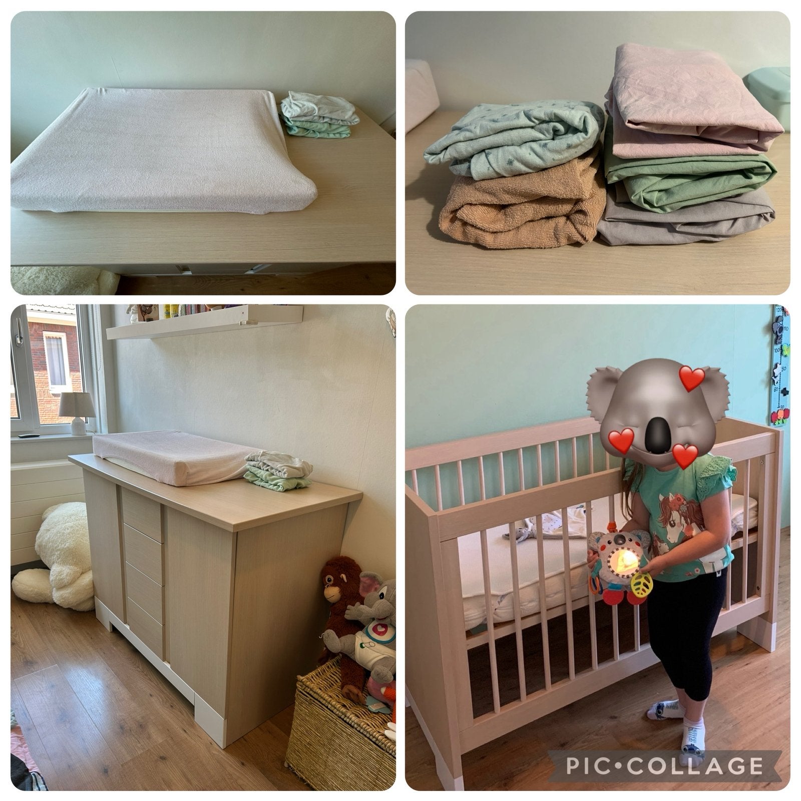 Ledikant matras, commode en toebehoren, Gebruikt, 70 tot 85 cm, Minder dan 140 cm, Ophalen