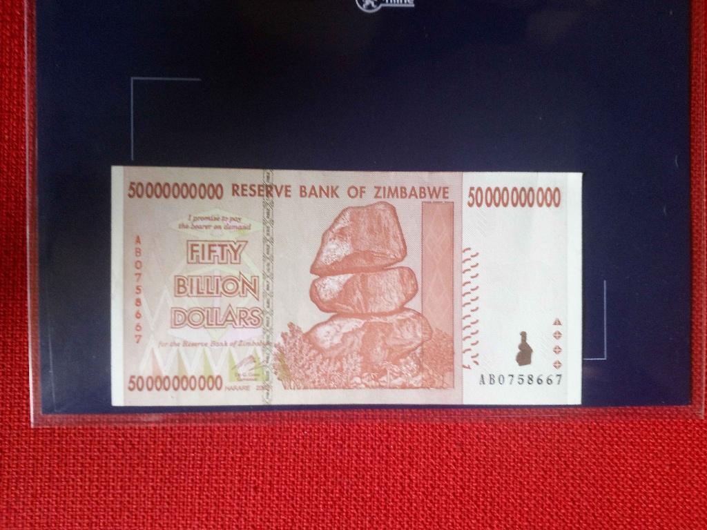 50 biljoen zimbabwe afrikaanse dollar, Ophalen of Verzenden, Overige typen