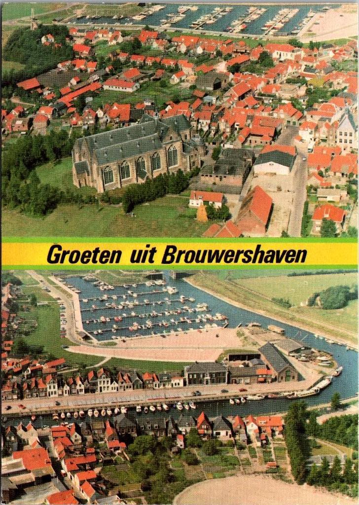 Groeten uit Brouwershaven - 3 ansichtkaarten, Verzenden, 1960 tot 1980, Ongelopen, Zeeland