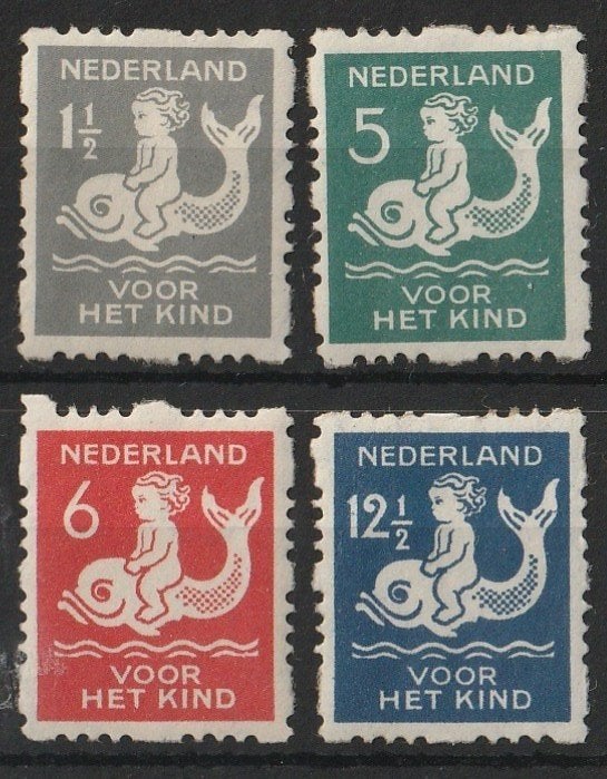Nederland 1929 roltanding Kind R82-R85 MNH, Postzegels en Munten, Ophalen of Verzenden, T/m 1940, Postfris
