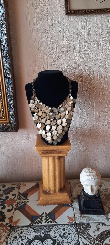 Antieke Egyptische ketting  met munten., Sieraden, Tassen en Uiterlijk, Antieke sieraden, Ophalen of Verzenden, Overige materialen