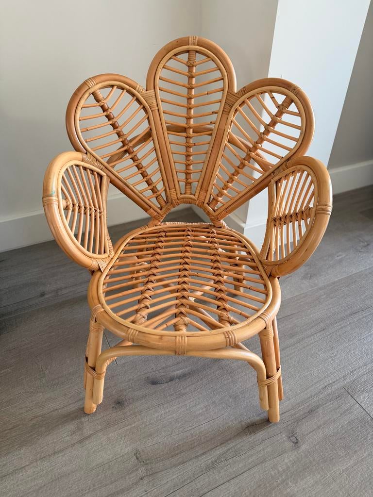kinder fauteuil rotan  - Vintage design, Ophalen, Zo goed als nieuw, Stoel(en)