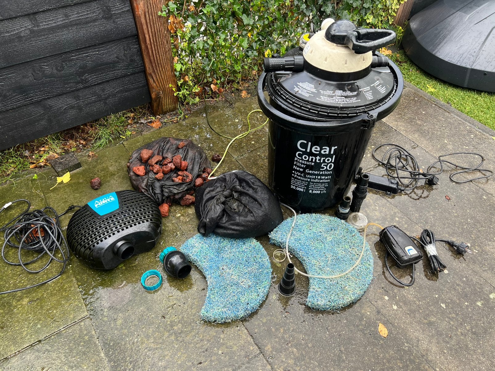 Complete vijverset met velda clear control 50 drukfilter, Ophalen, Zo goed als nieuw, Vijverfilter