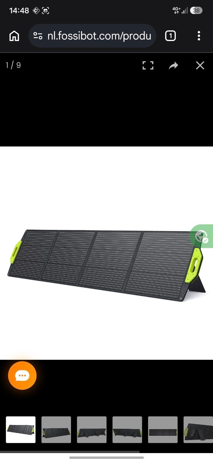 FOSSiBOT SP200 200W Opvouwbaar Zonnepaneel, Ophalen, Zo goed als nieuw