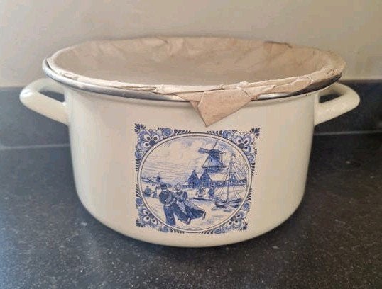 Emaille grote pan, Antiek en Kunst, Antiek | Emaille, Ophalen
