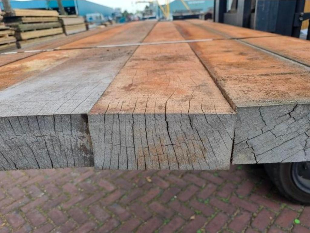 Hardhouten balken fijnbezaagd 8.0x18.0 cm - nr: HB50, Ophalen, 250 cm of meer, Balken, Hardhout