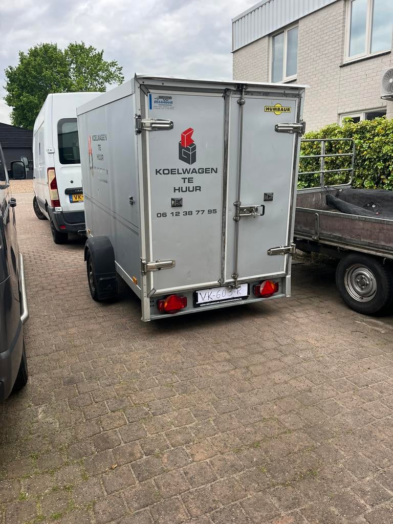 Gesloten koelaanhanger humbaur, Auto diversen, Aanhangers en Bagagewagens, Ophalen of Verzenden, Zo goed als nieuw