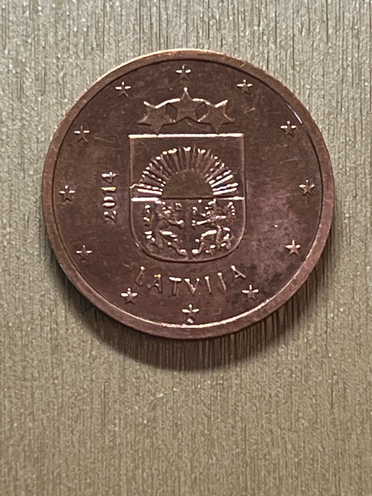 2 Cent munt Letland 2014, Postzegels en Munten, Munten | Europa | Euromunten, Verzenden, Overige landen, 2 cent, Losse munt