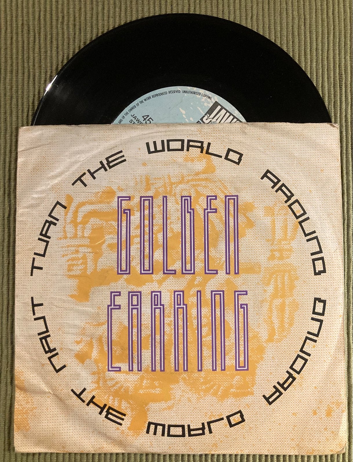 Vinyl single Golden Earring - Turn the world around, Gebruikt, 7 inch, Ophalen of Verzenden, Pop