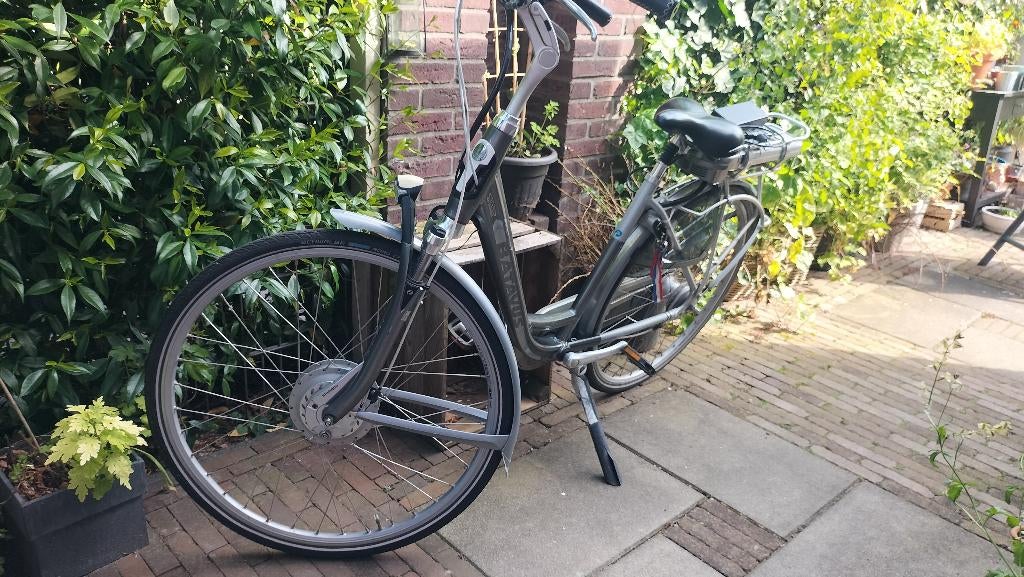 Elektrische damesfiets Batavus Monaco, Ophalen, Gebruikt, 47 tot 50 cm, Versnellingen