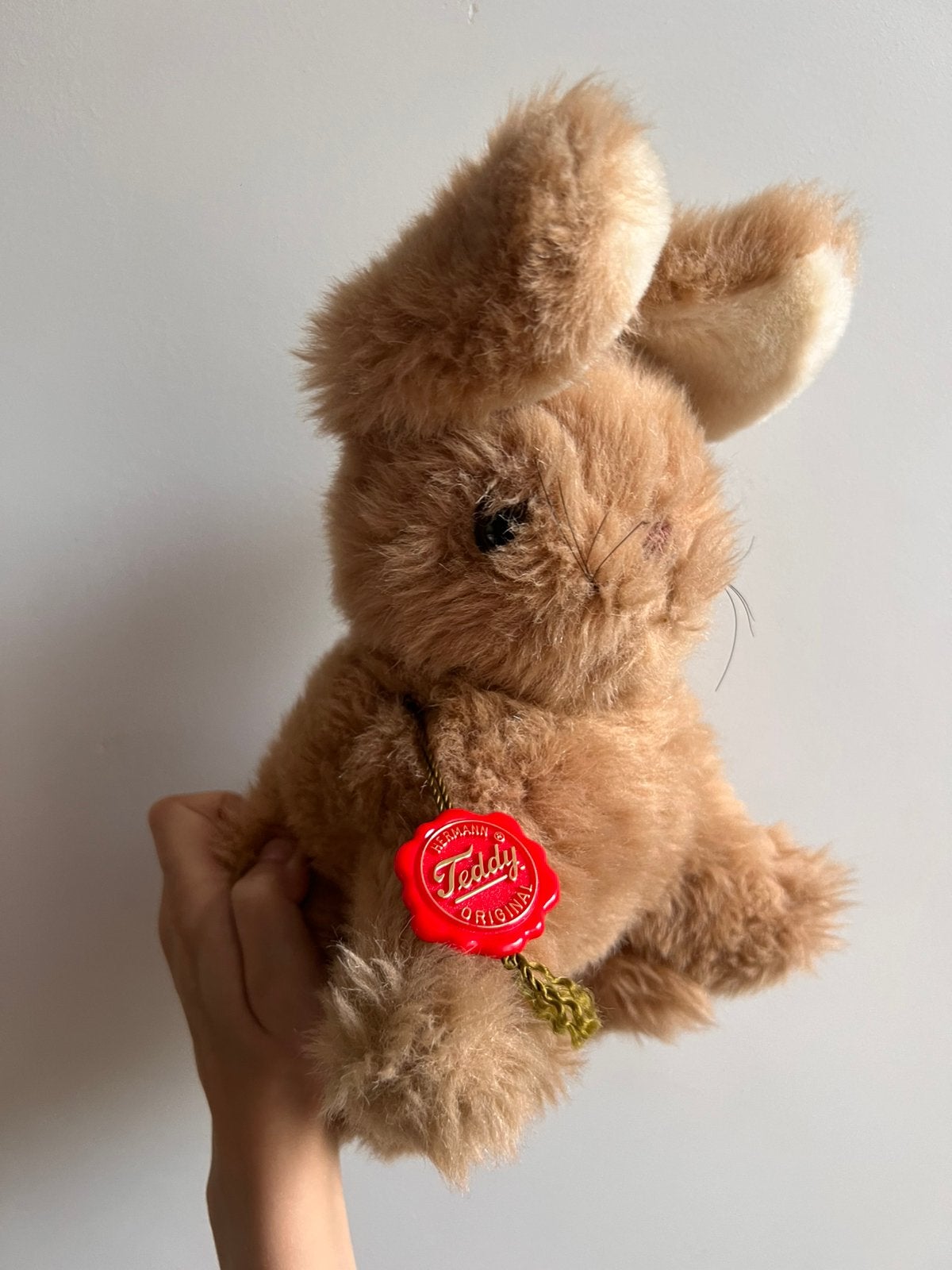 Fluffy vintage konijn van Teddy Hermann, Ophalen of Verzenden, Zo goed als nieuw, Stoffen beer, Overige merken