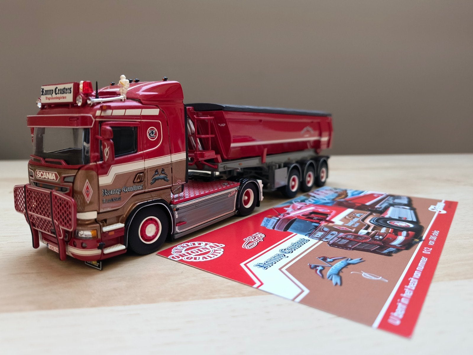 Tekno Scania Ronny Ceusters, Hobby en Vrije tijd, Modelauto's | 1:50, Ophalen of Verzenden, Zo goed als nieuw, Bus of Vrachtwagen