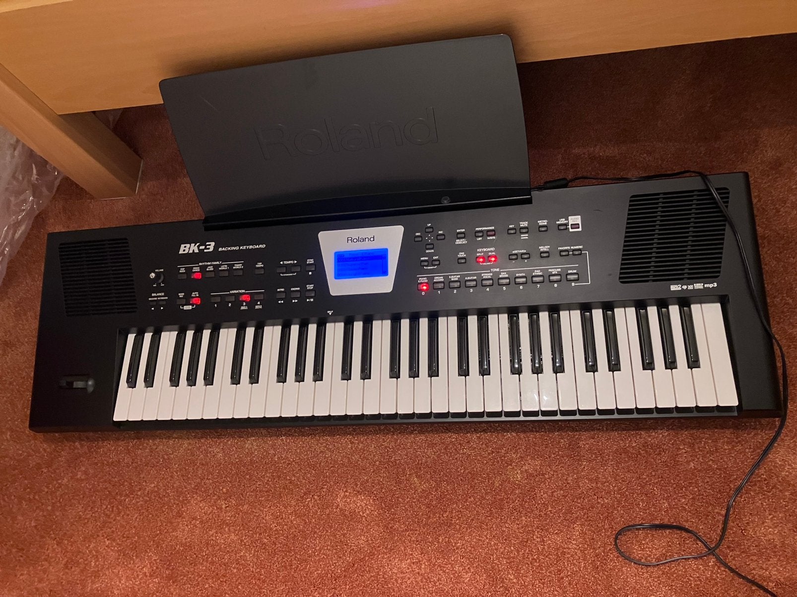 Roland BK-3 Backing Keyboard, Ophalen, 61 toetsen, Roland, Midi-aansluiting