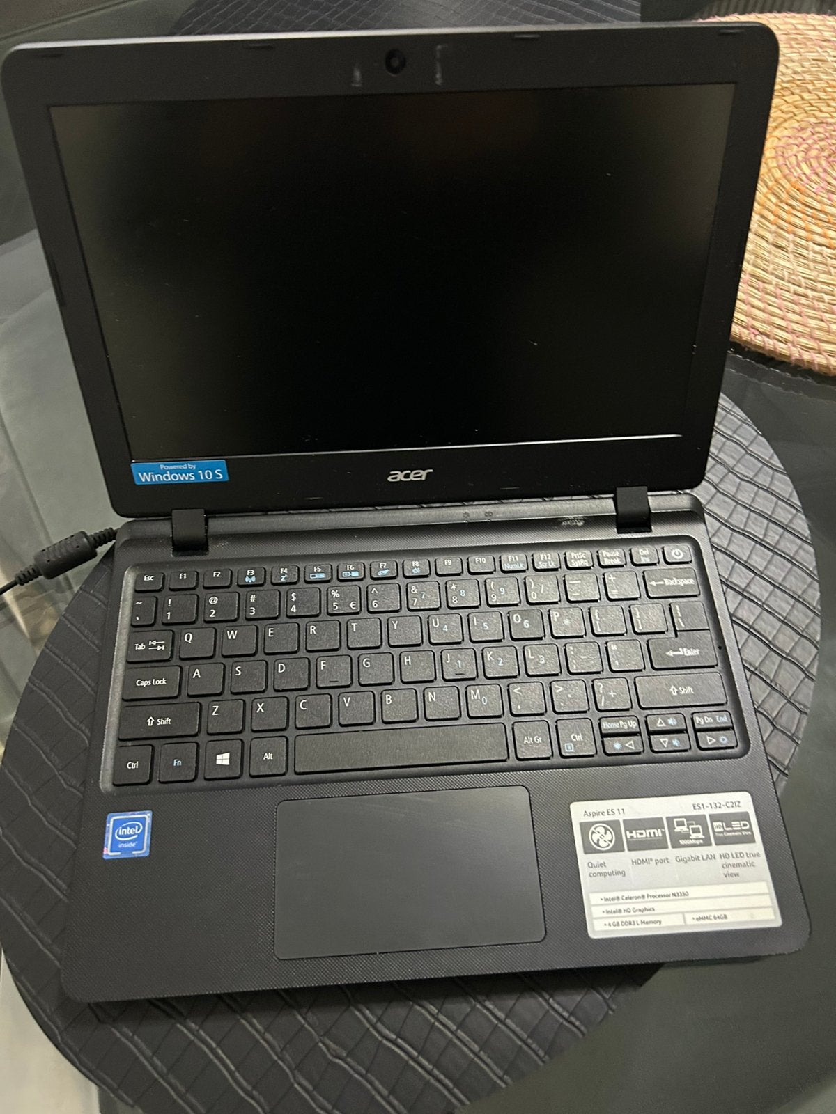 Kapot acer voor onderdelen Windows 10 S   Aspire ES 11, Ophalen of Verzenden, Zo goed als nieuw, 11 inch, Minder dan 2 Ghz