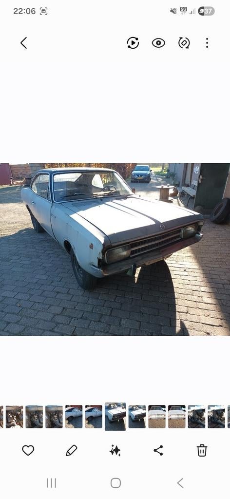 Opel rekord c coupe commodore a coupe oldtimer, Auto's, Oldtimers, Particulier, Te koop