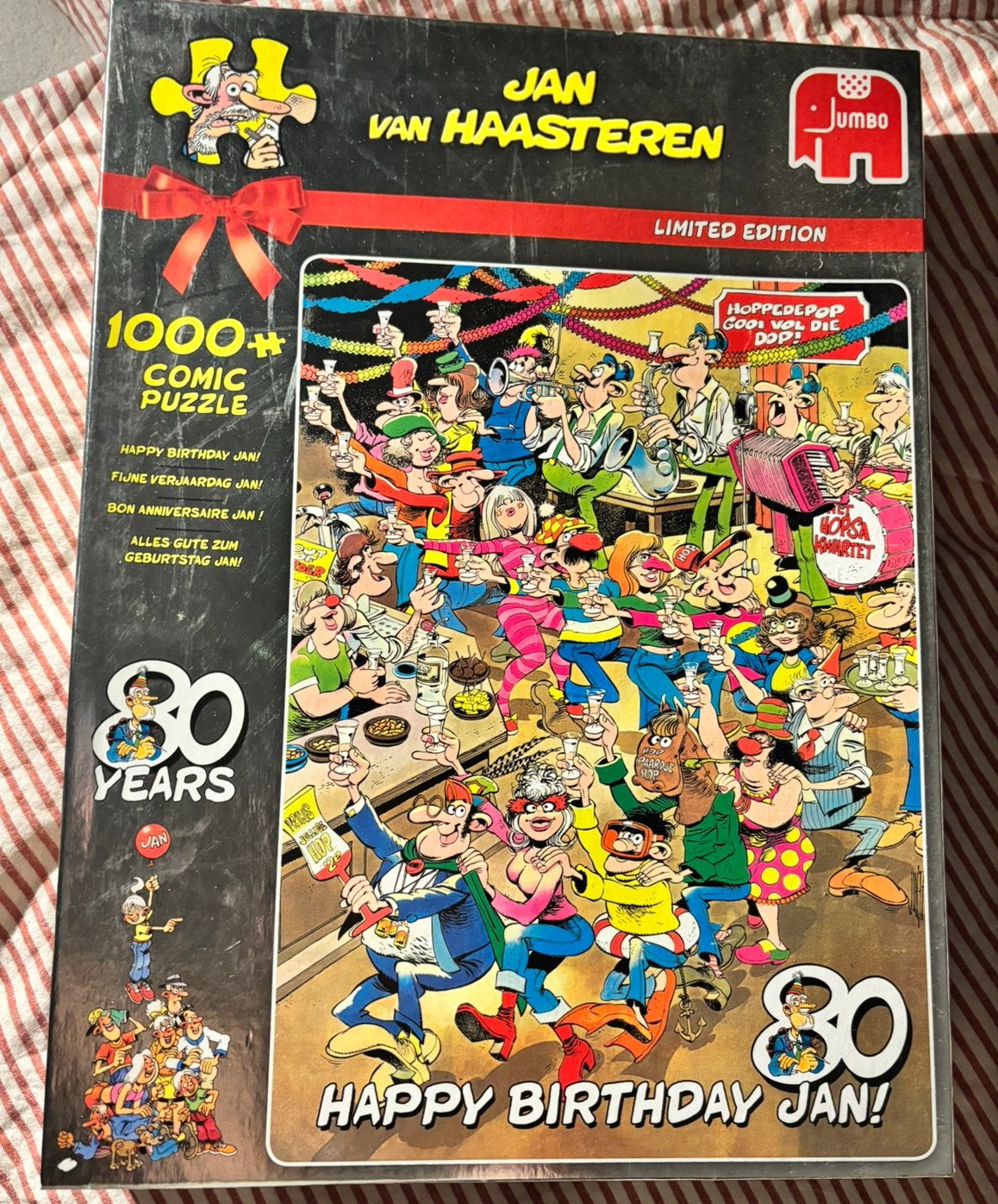 Jan van Haasteren puzzel, 80 jaar, limited edtition, Verzenden, 500 t/m 1500 stukjes, Zo goed als nieuw, Legpuzzel