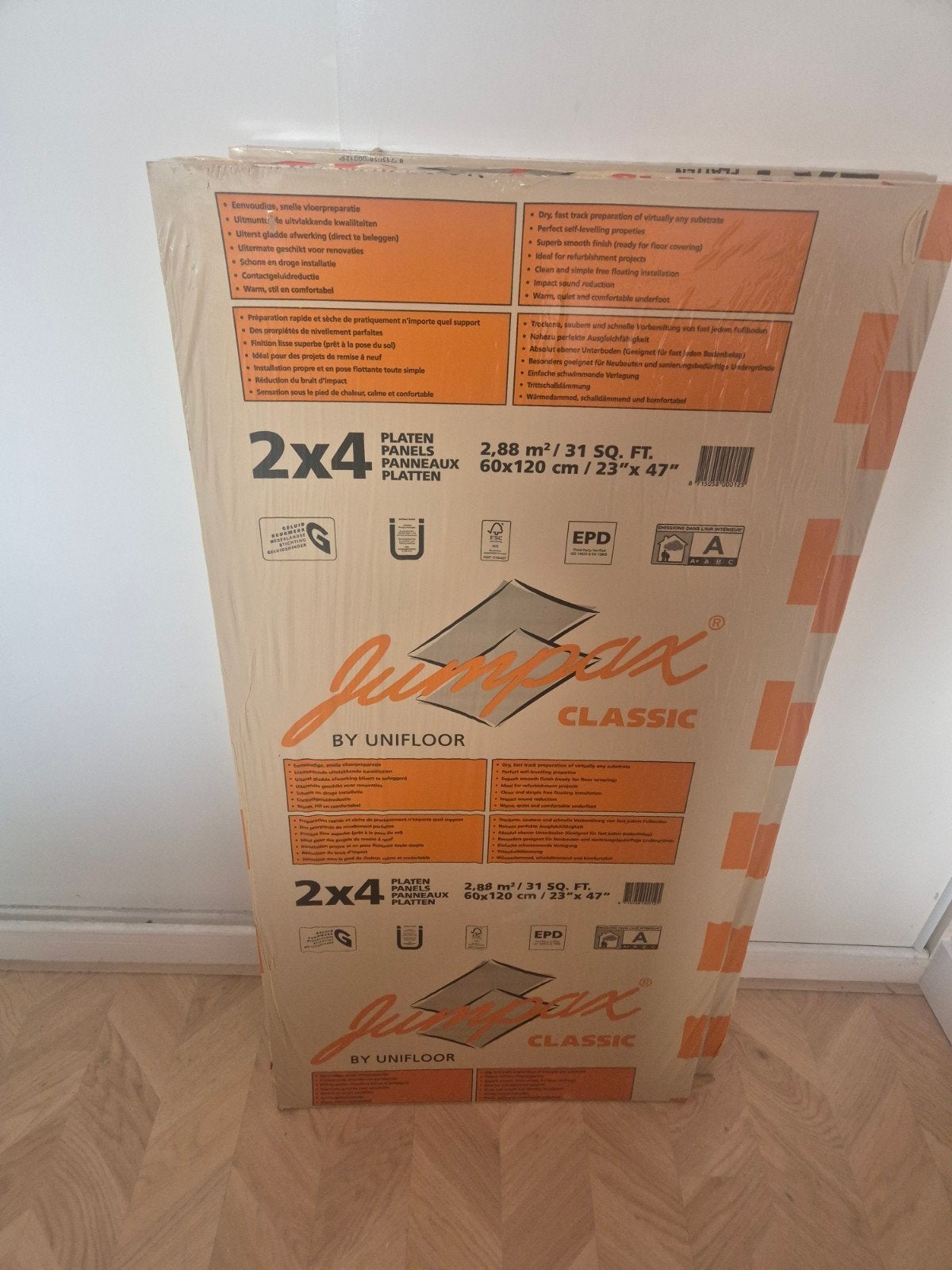 Jumpax Classic ondervloerplaten - 3 verpakkingen - nieuw!, Ophalen, Overige materialen, 30 cm of meer, 50 tot 150 cm