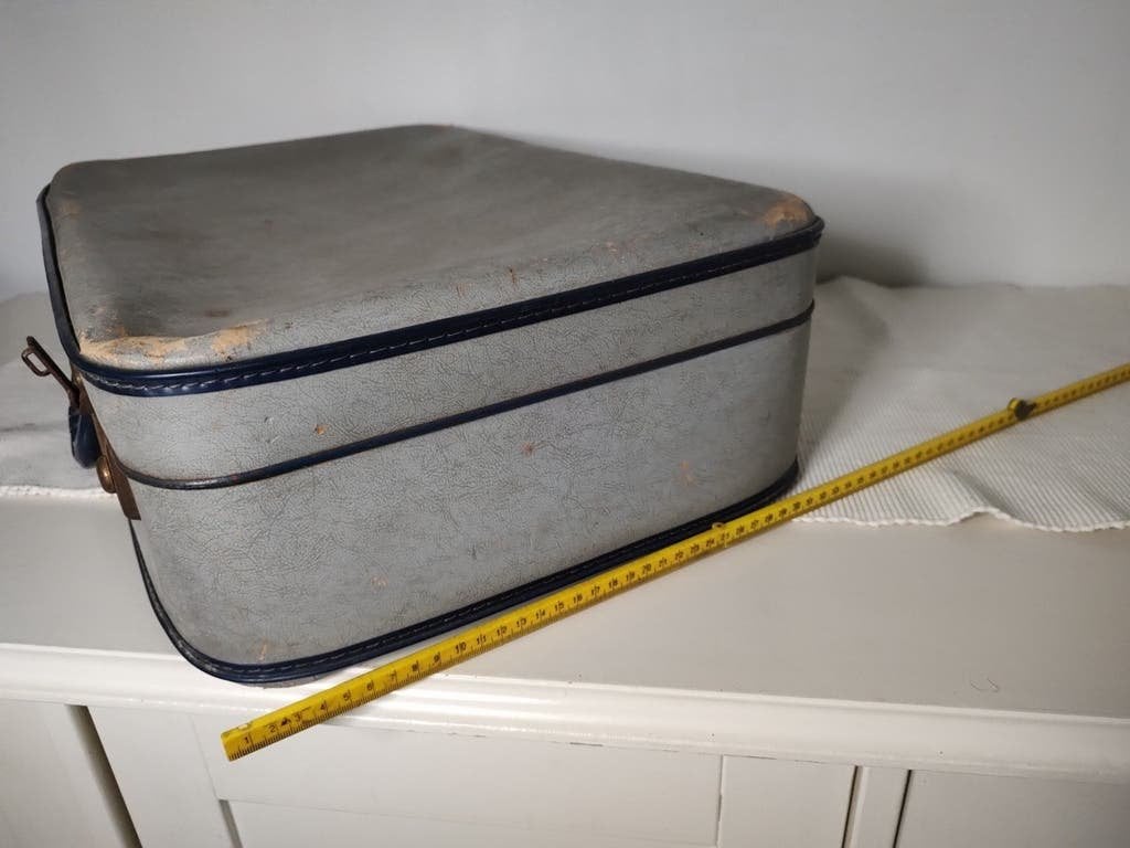 K406 VINTAGE jaren 50 koffer van geperst karton, Overige materialen, Gebruikt, 50 tot 60 cm, Onbekend
