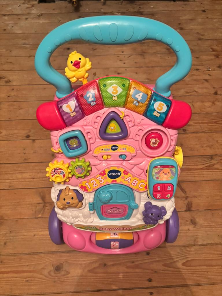VTech Baby Walker Loopwagen Roze Met Geluid & Activiteiten, Ophalen, Zo goed als nieuw, Overige typen, Met geluid