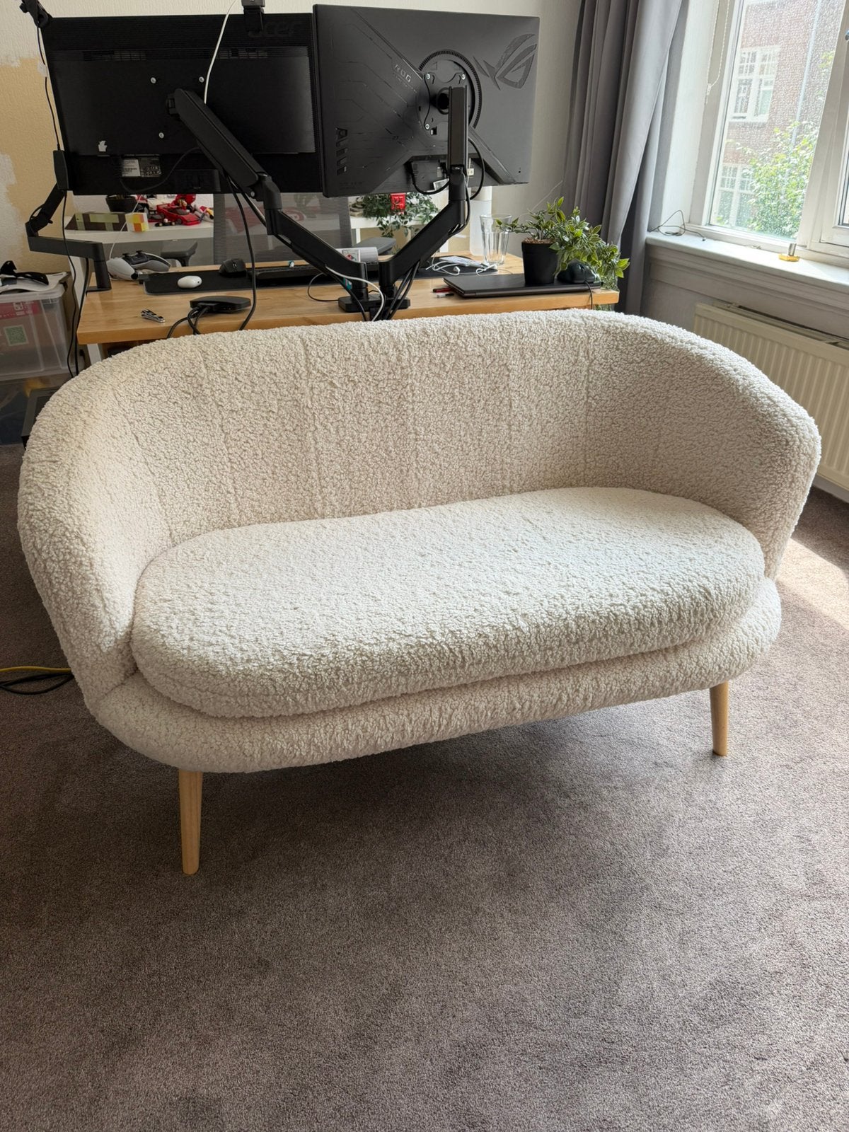 Schattige Beige Bank van Jysk, Ophalen, Minder dan 75 cm, 150 tot 200 cm, Tweepersoons