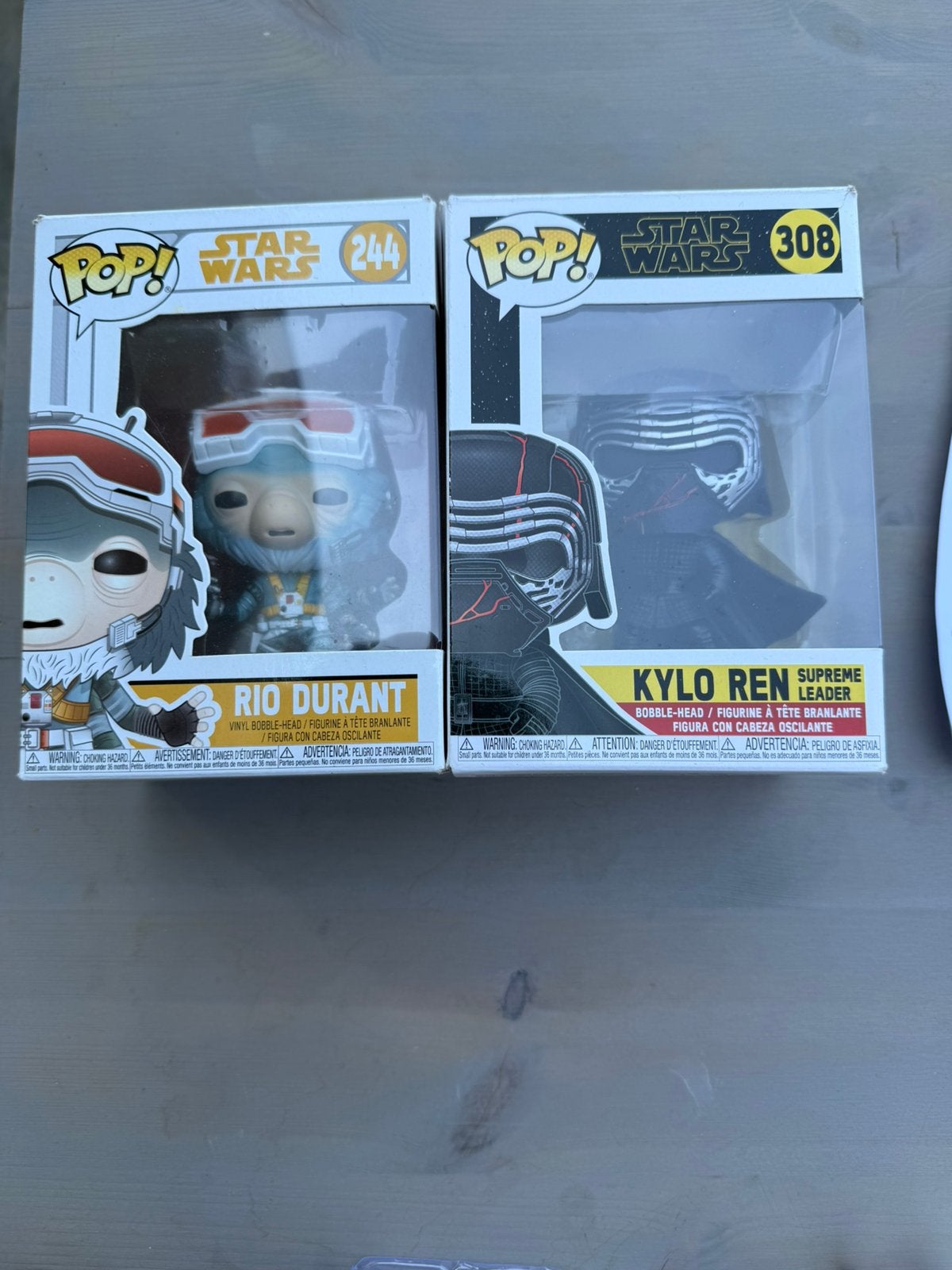 Pop starwars rio durant 244 & kylo ren 308, Ophalen of Verzenden, Zo goed als nieuw