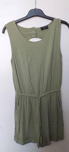 (PAK01) groen luchtig jumpsuit - Yessica, maat 36, Kleding | Dames, Jumpsuits, Ophalen of Verzenden, Zo goed als nieuw, Maat 36 (S)