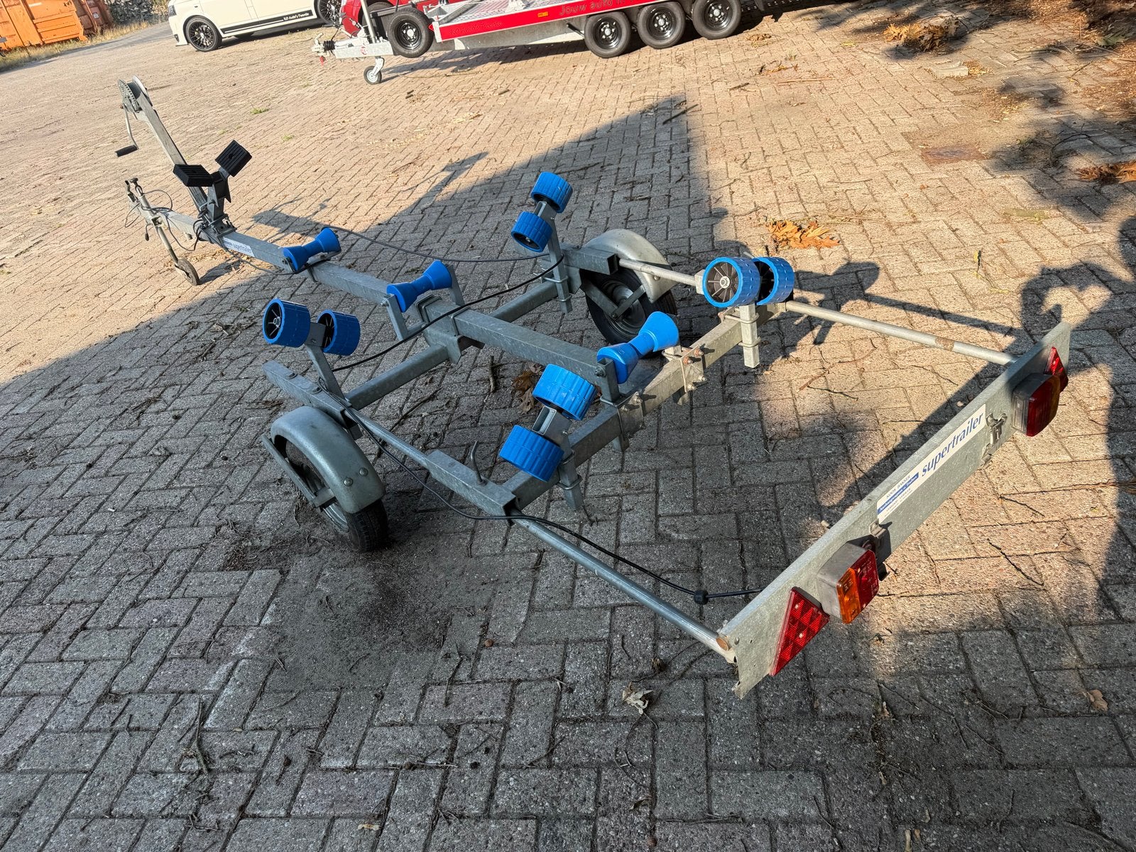 Stallingstrailer voor boot tot 4 mtr met verlichtingsbalk en, Watersport en Boten, Boottrailers, Minder dan 1500 kg, Gebruikt