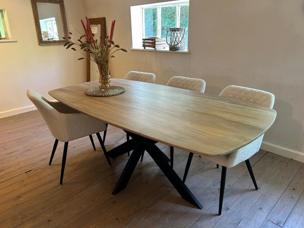 Nieuwe Deens ovale teak eettafel 200x100cm, Ophalen, 100 tot 150 cm, Teakhout, Ovaal