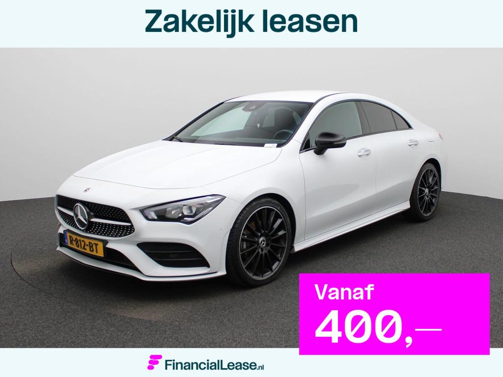 Mercedes-Benz CLA-klasse 180 AMG Line AUTOMAAT | AMG LINE |, Gebruikt, 4 cilinders, Leder en Stof, Wit
