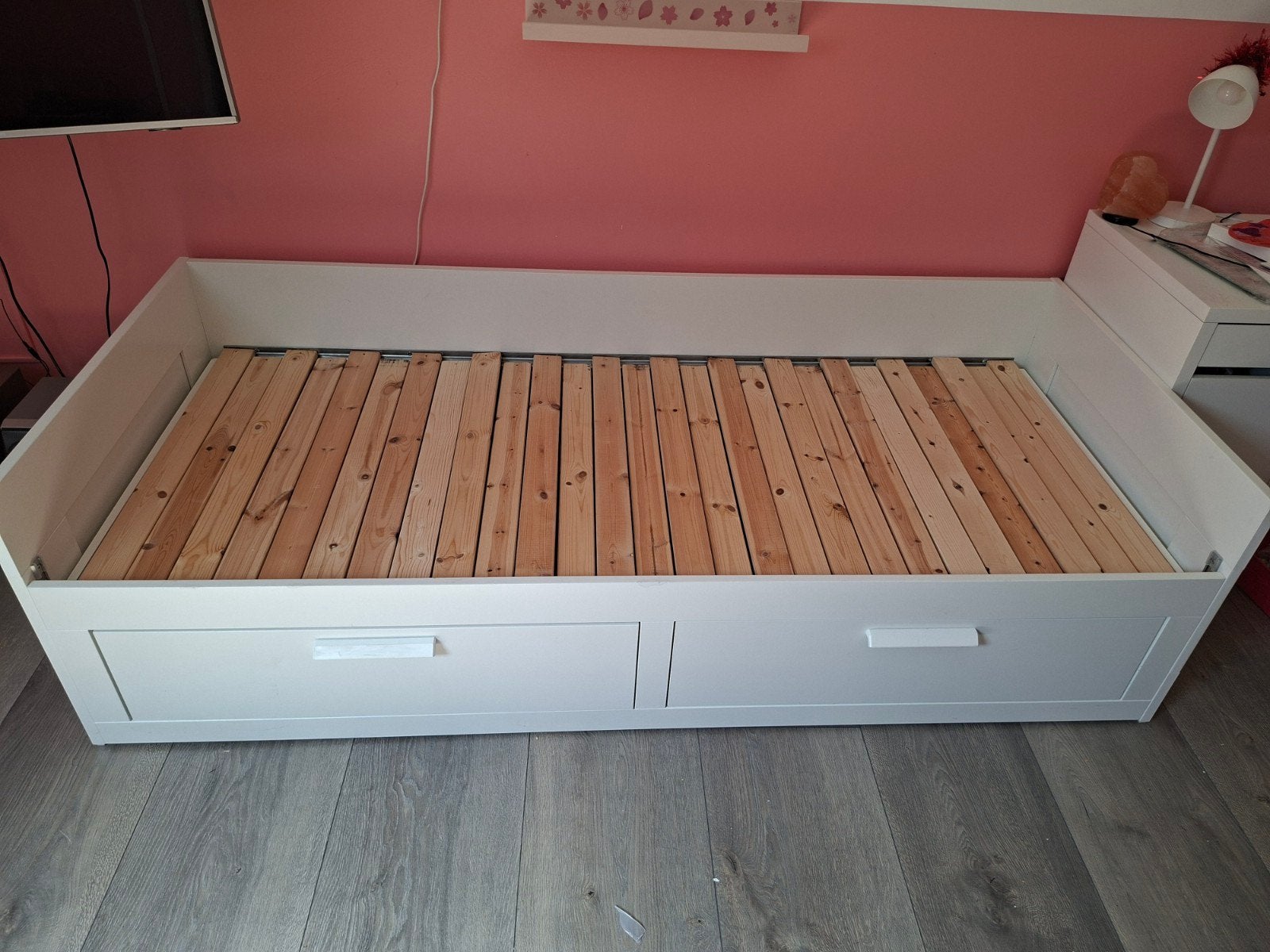 Complete kinderkamer wit /roze, bed, bureau, kasten., Ophalen of Verzenden, Gebruikt, Meisje