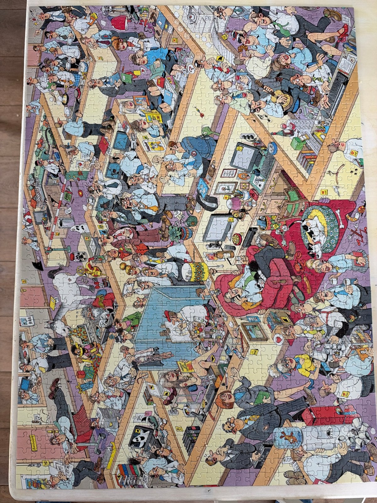 Jan van Haasteren Legpuzzel 1000 stukjes - Het Kantoor, Ophalen of Verzenden, 500 t/m 1500 stukjes, Zo goed als nieuw, Legpuzzel
