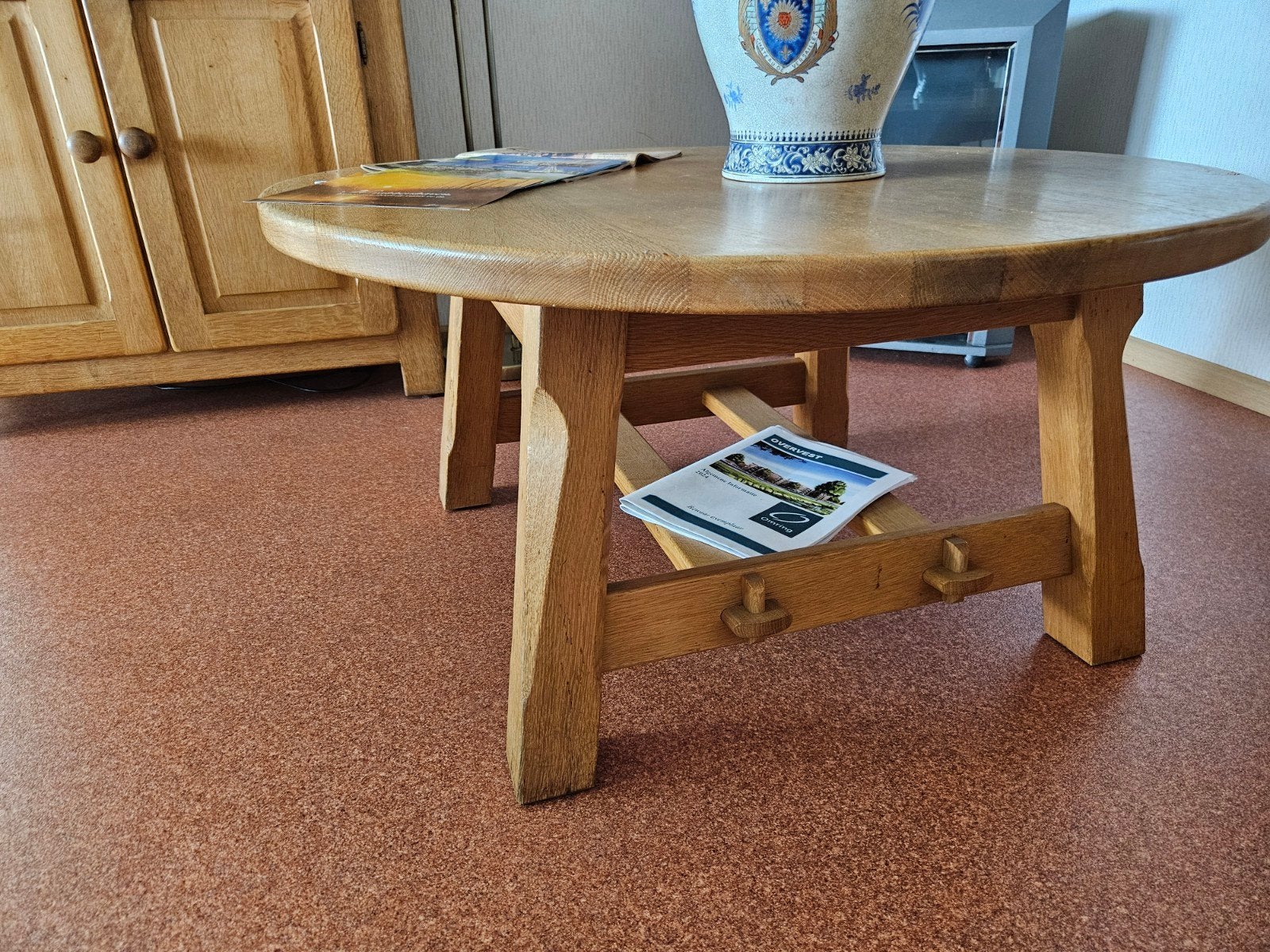 salontafel massief blond eiken, Ophalen, Gebruikt, 50 tot 100 cm, 50 tot 100 cm