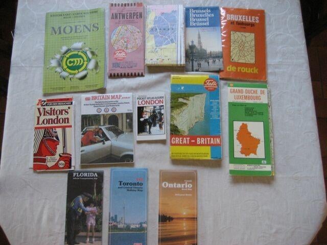 Land- en stadskaarten België, Benelux, Canada, VS, Engeland, Boeken, Atlassen en Landkaarten, Ophalen of Verzenden, Gelezen, 1800 tot 2000
