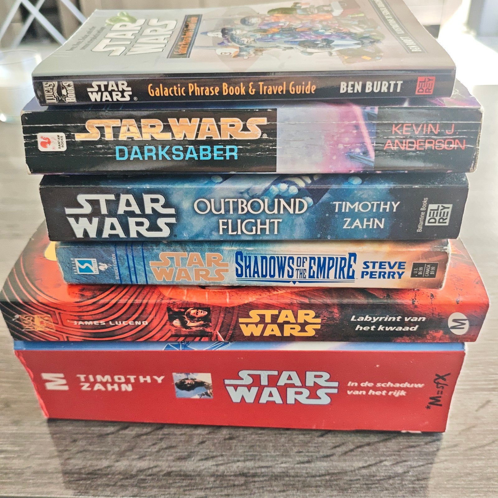 6 Star Wars boeken (2 NL, 4 ENG), Ophalen of Verzenden, Gelezen