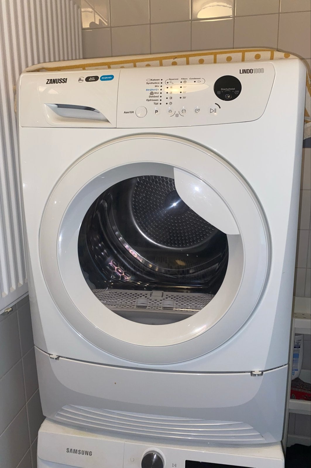 Zanussi condensdroger 8kg Lindo1000 - Defect, Ophalen, 6 tot 8 kg, Voorlader, Niet werkend