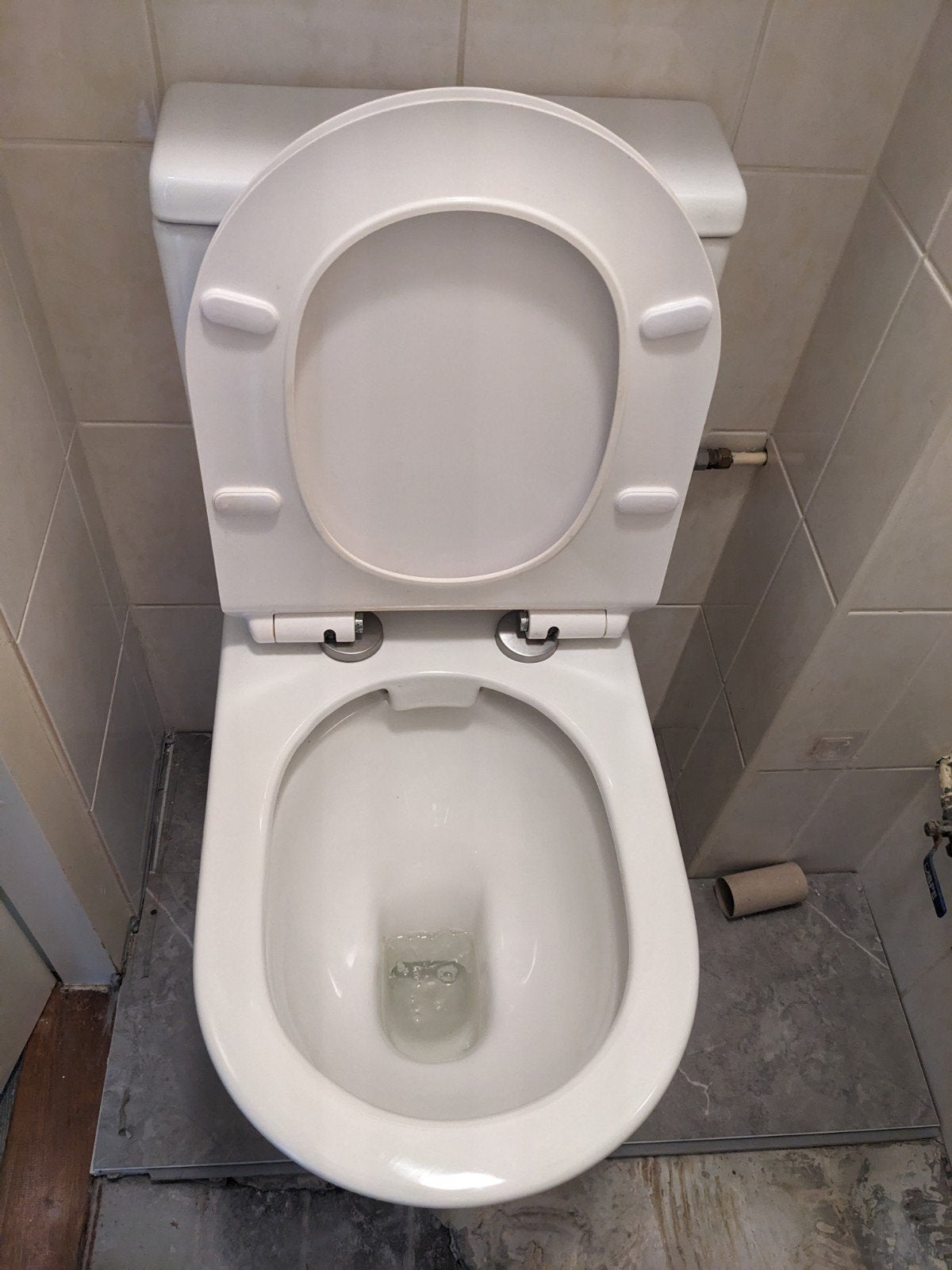 Aqua auto Witte toiletpot met stortbak en wc-bril, Doe-het-zelf en Verbouw, Sanitair, Ophalen, Gebruikt, Toilet
