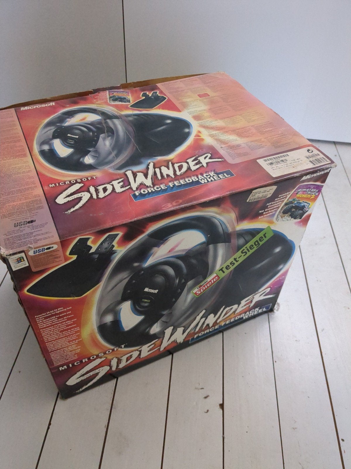 Microsoft SideWinder Force Feedback Wheel - ZGAN, 1 speler, Racen en Vliegen, Eén computer, Ophalen of Verzenden