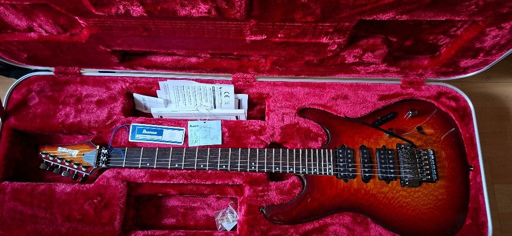 Ibanez S6670SK inc koffer, Ophalen, Zo goed als nieuw, Solid body, Ibanez