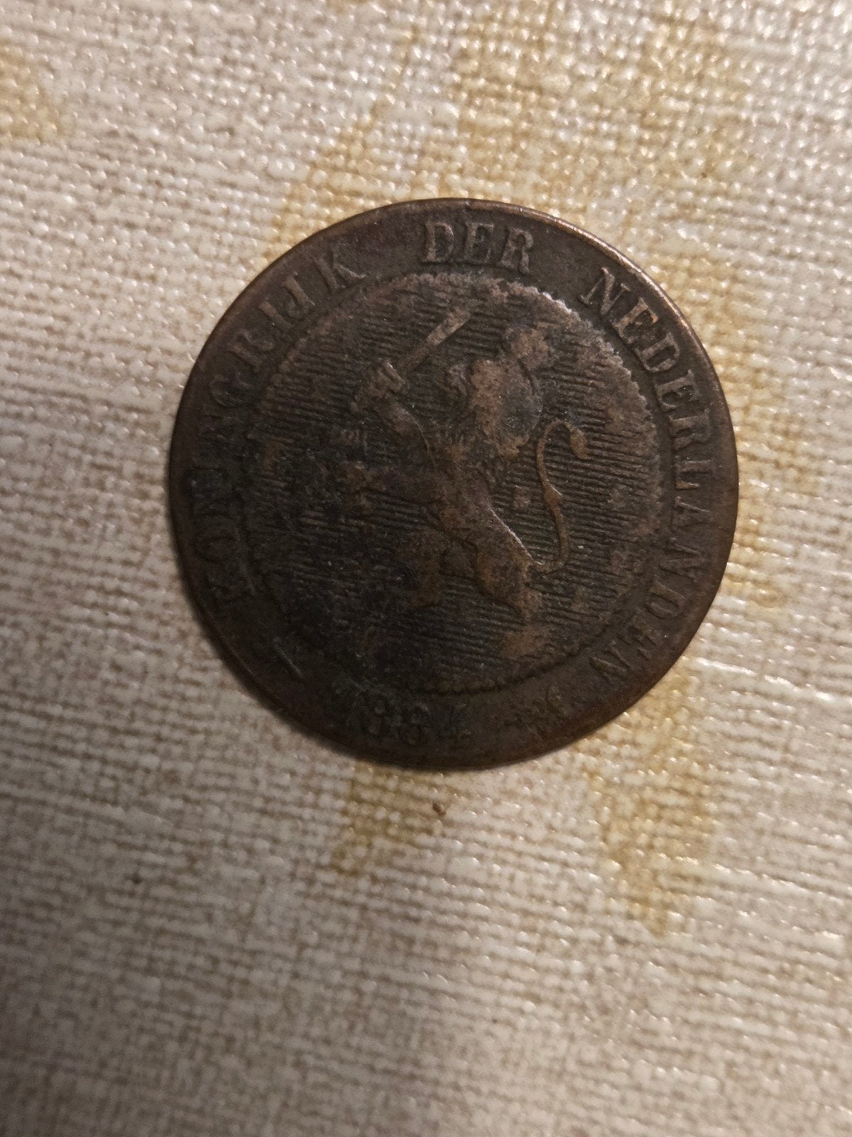 2 1/2 Cent Munt Koning Willem III 1884, Postzegels en Munten, Munten | Nederland, Ophalen of Verzenden, Koning Willem III, 2½ gulden