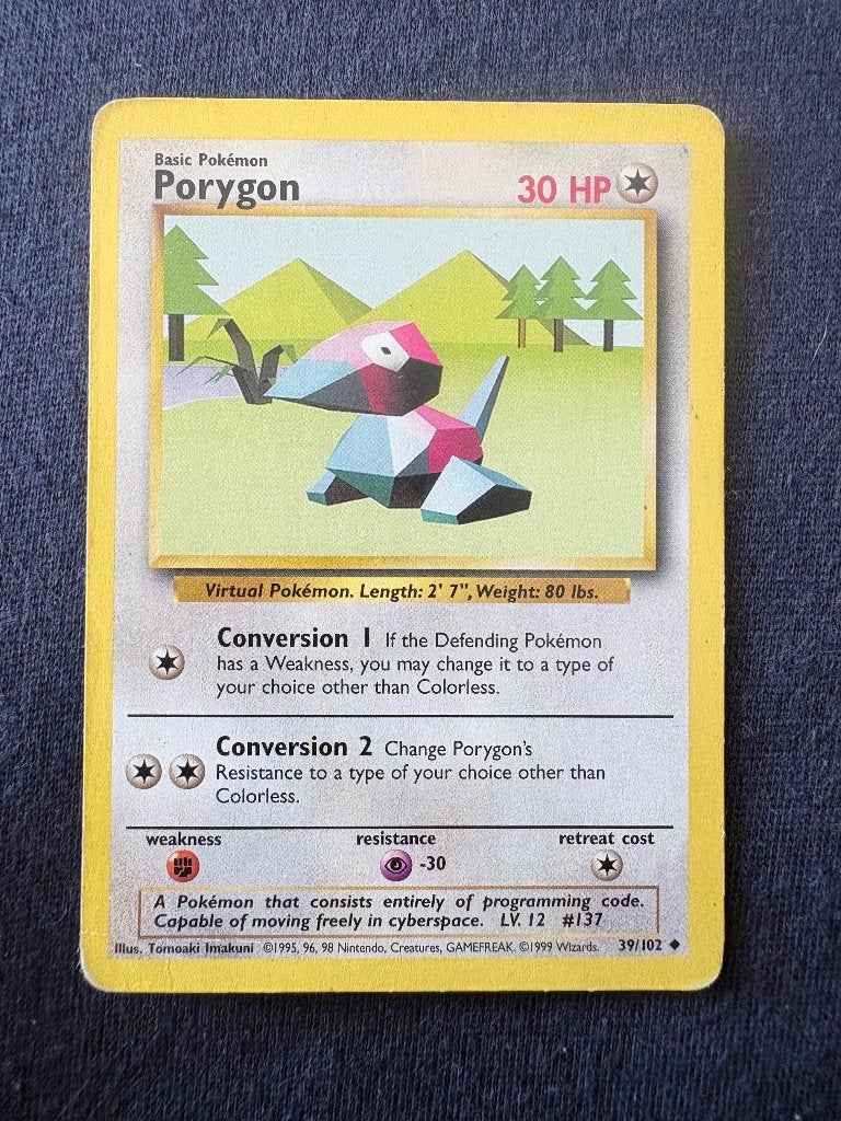 Porygon - Base 39/102 - Excellent, Ophalen of Verzenden, Nieuw