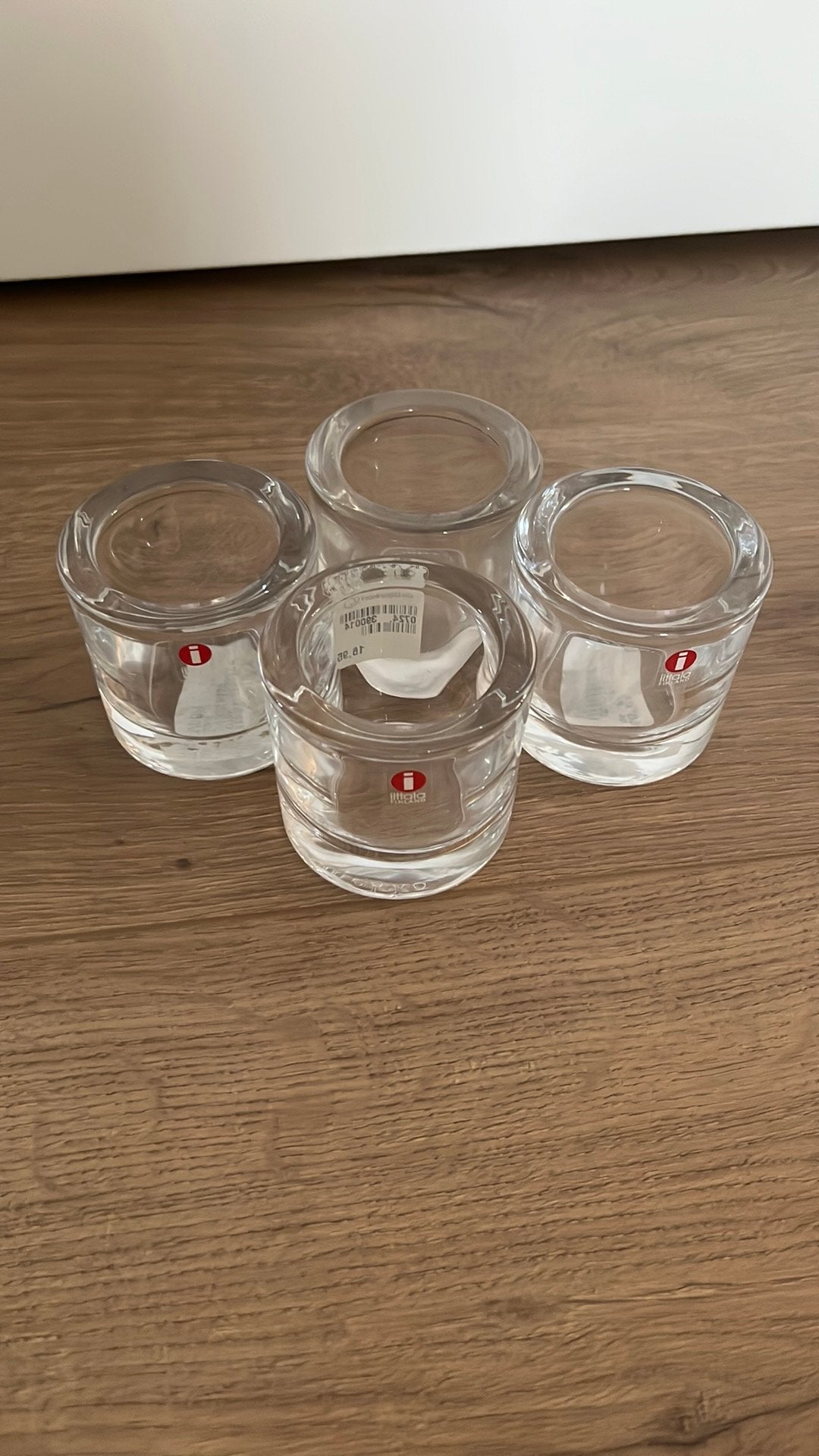 Iittala marimekko waxinelichthouders 4 stuks., Ophalen of Verzenden, Zo goed als nieuw, Overige typen, Iittala