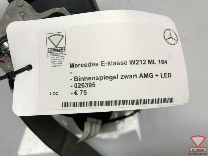 mercedes e klasse w212 ml 164 binnenspiegel zwart amg + led, Auto-onderdelen, Gebruikt, Mercedes-Benz AG, Mercedes-Benz, Ophalen of Verzenden