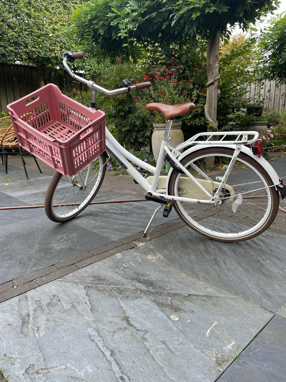 Sparta Pickup fiets wit 24 inch met roze mand, Ophalen of Verzenden, Gebruikt