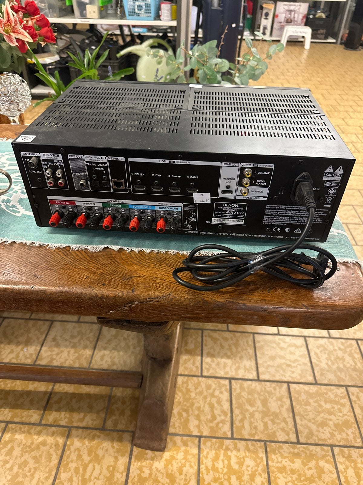 Denon AVR-X1000 AV Receiver - 5.1 Kanaals, Ophalen, Gebruikt, ., Denon