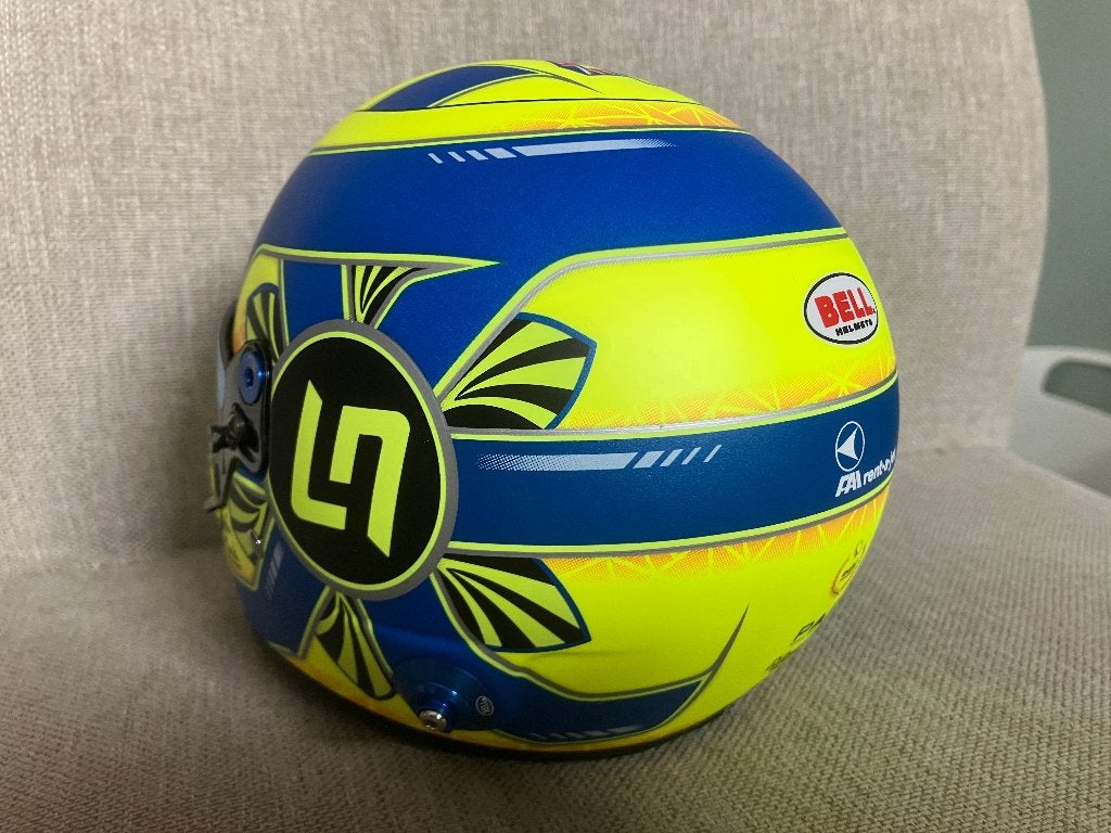 ✅ Lando Norris 1:2 2022 helmet F1 1/2 McLaren MCL36 Helm, Verzamelen, Automerken, Motoren en Formule 1, Ophalen of Verzenden, Nieuw