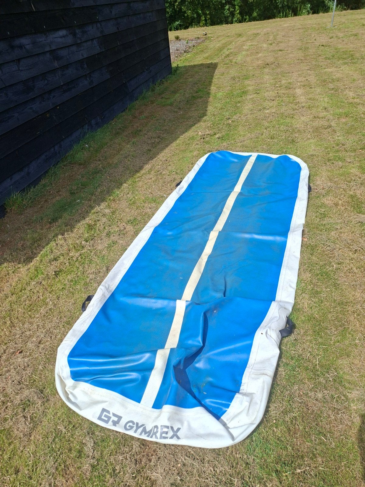 Gymrex Airtrack Mat - Blauw/Wit 3 meter, Ophalen, Gebruikt, Materiaal